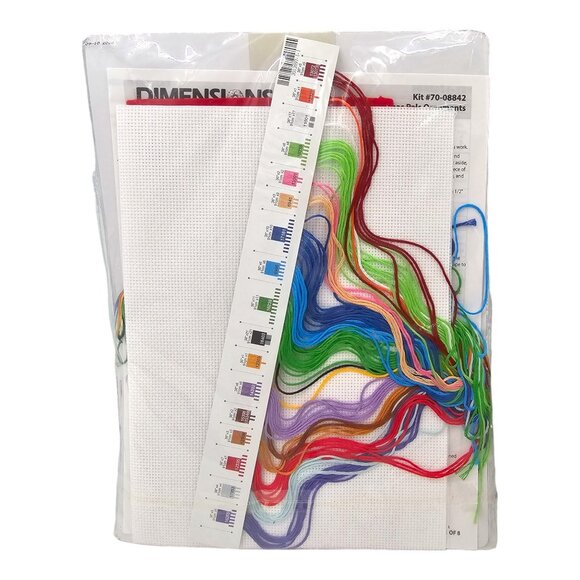 Dimensions Christmas Pals Ornaments Cross Stitch Kit 2009 Makes 6 New Sealed - Picture 2 of 4